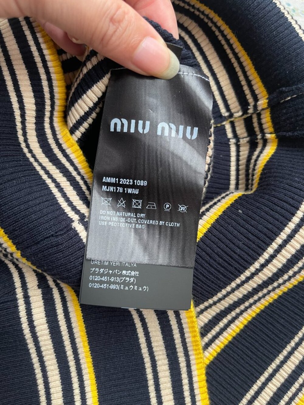 Miu Miu Striped Backless Knit Dress - Picture 4 of 6